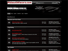 Tablet Screenshot of midsouthracers.com